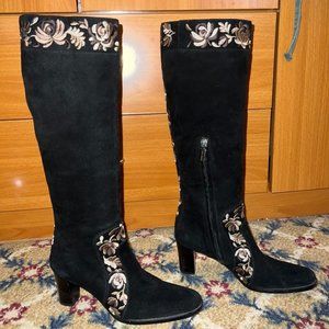 vintage Bruno Magli embroidered boot